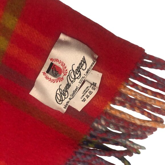 ROYAL LEGACY Double Face Pink/Blue Plaid  Lambswool Fringed Baby Girl Blanket - Picture 3 of 4